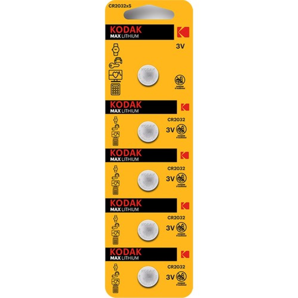 KODAK CR2032 LITYUM 3V PİL, 5'Lİ AMBALAJ