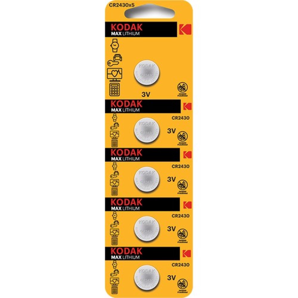 KODAK CR2430 , 3V LITYUM PİL 5'Lİ AMBALAJ