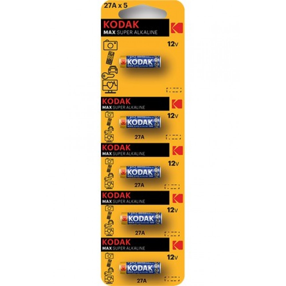 KODAK 27A , 12V ALKALIN PİL 5'Lİ AMBALAJ