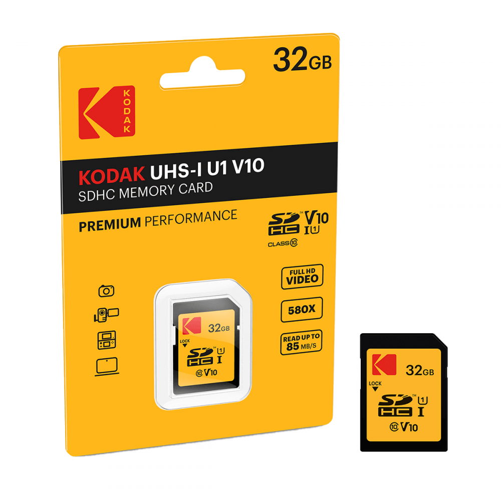 Kodak SD UHS1 U1 V10 Hafıza Kartı 32 gb