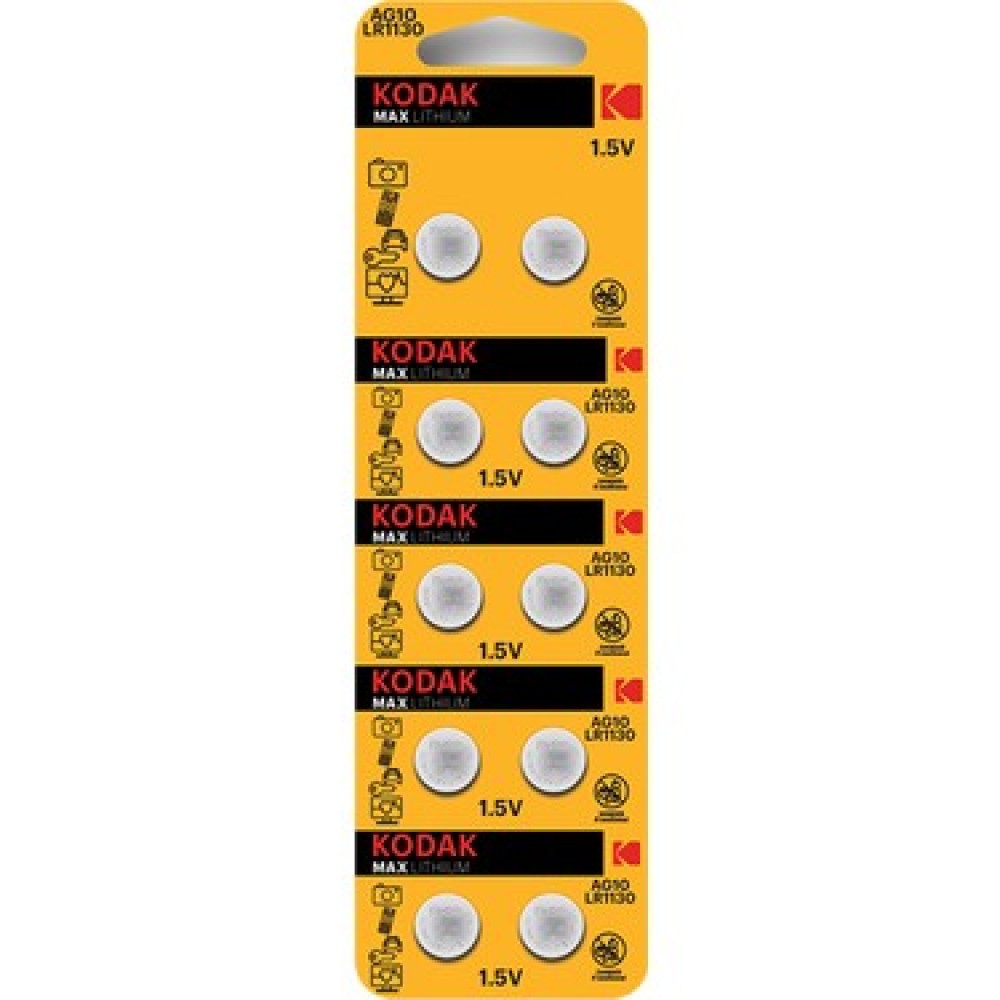 KODAK AG10/LR1130 , ALKALIN 1,5V PİL 10'LU AMBALAJ